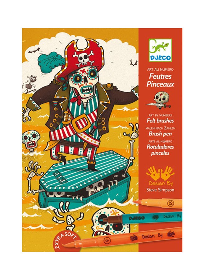 DJECO - Scared Stiff Felt Brushes Multicolour - Image 1