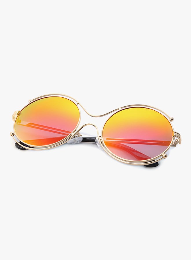 Mirrored Round Frame Sunglasses - Lens Size: 52 mm - Image 3
