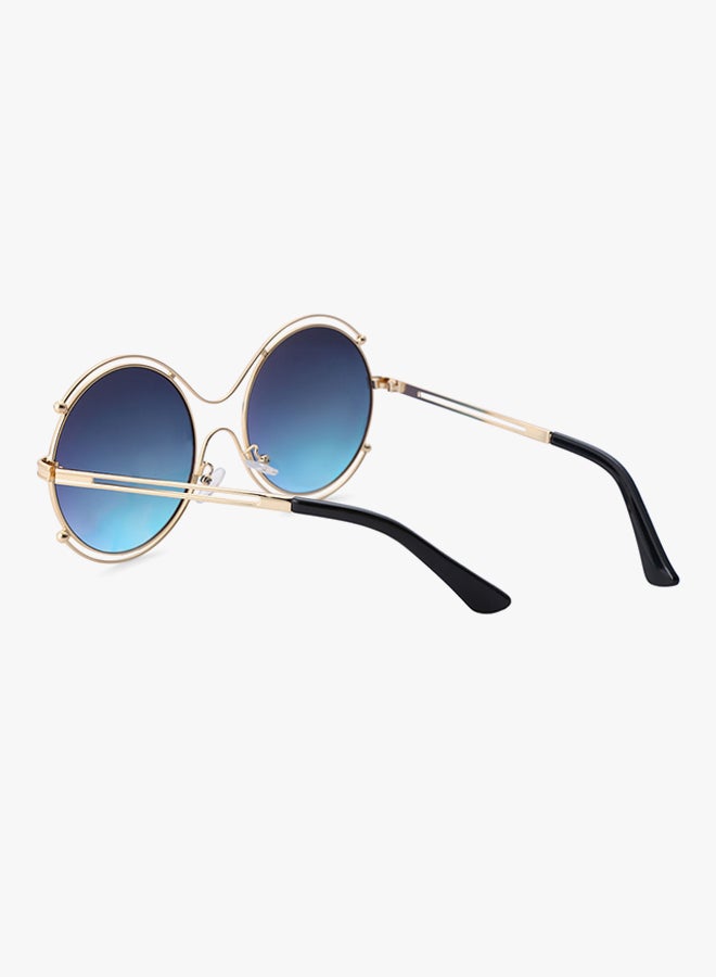 Mirrored Round Frame Sunglasses - Lens Size: 52 mm - Image 4