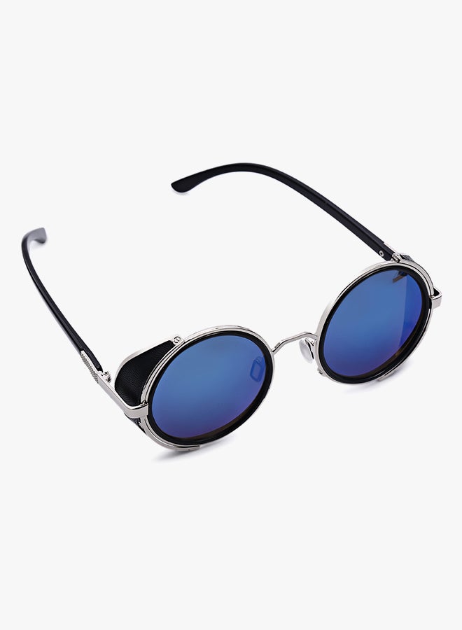 Men's Steampunk Round Metal Frame Sunglasses - Lens Size: 54 mm - Image 2