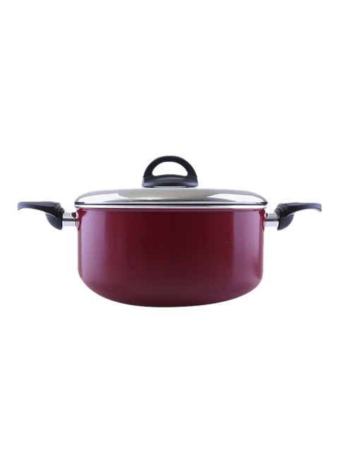 Elegant Casserole With Lid Red 24cm