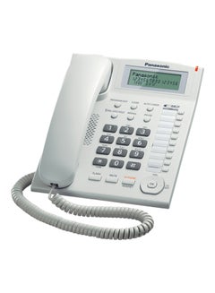 LCD Digital Corded Telephone White