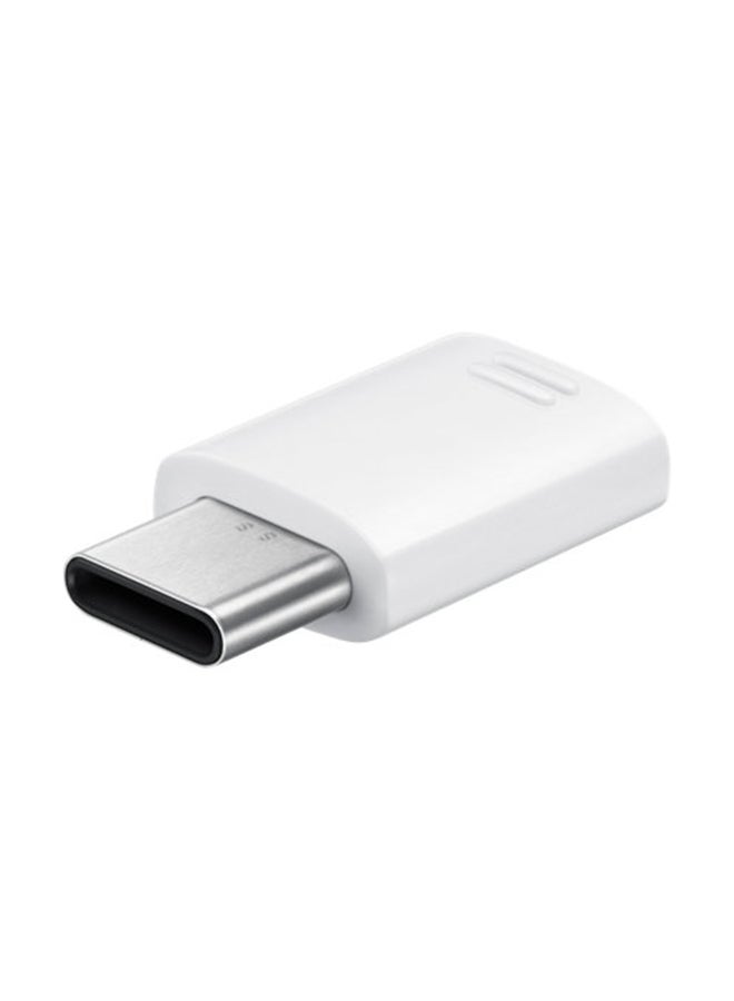 Samsung - Micro USB Connector For USB Type-C To Micro USB White/Silver - Image 1