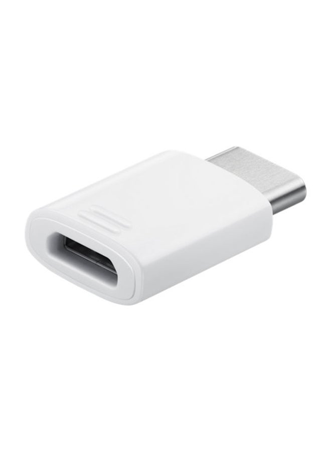 Samsung - Micro USB Connector For USB Type-C To Micro USB White/Silver - Image 1