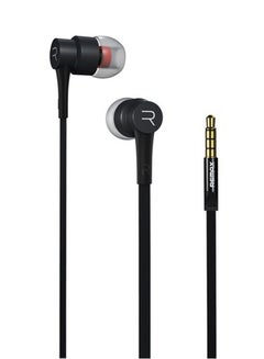 REMAX Stereo In-Ear Wired Earphone With Microphone, For Tablet And Smartphone Black  - Image 1