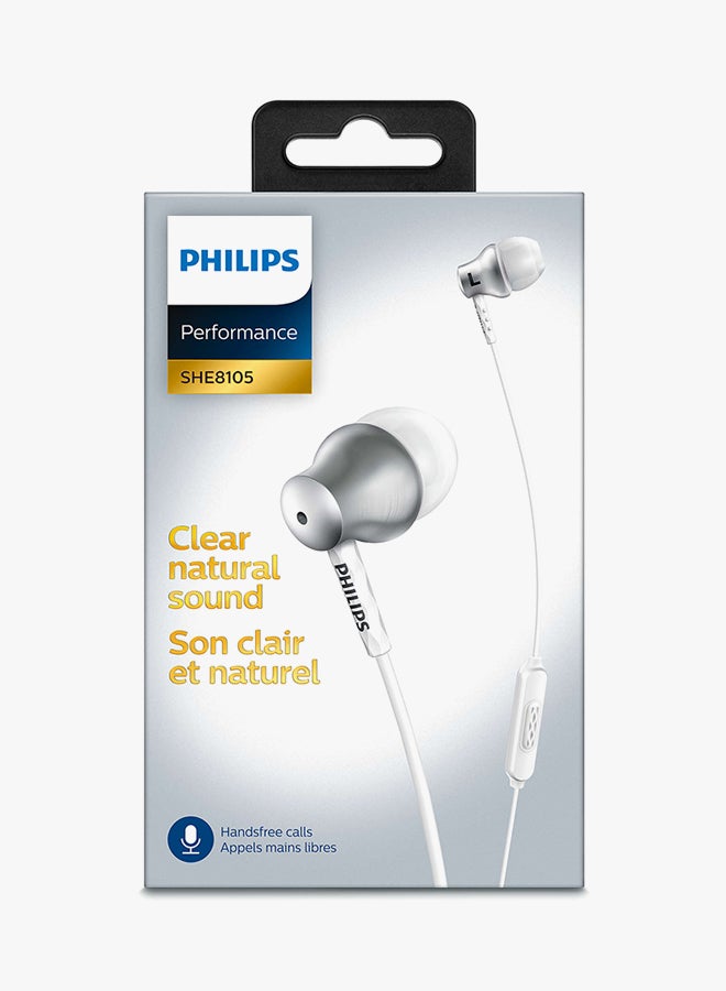 Philips - In-Ear Headphone With Mic Silver - Image 1