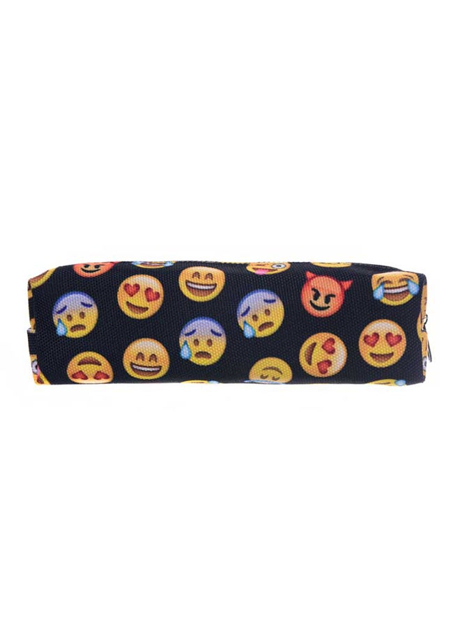ROCK PAPER SCISSORS - Emoji Pencil Case White/Black/Yellow - Image 1