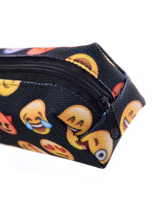 ROCK PAPER SCISSORS - Emoji Pencil Case White/Black/Yellow - Image 1