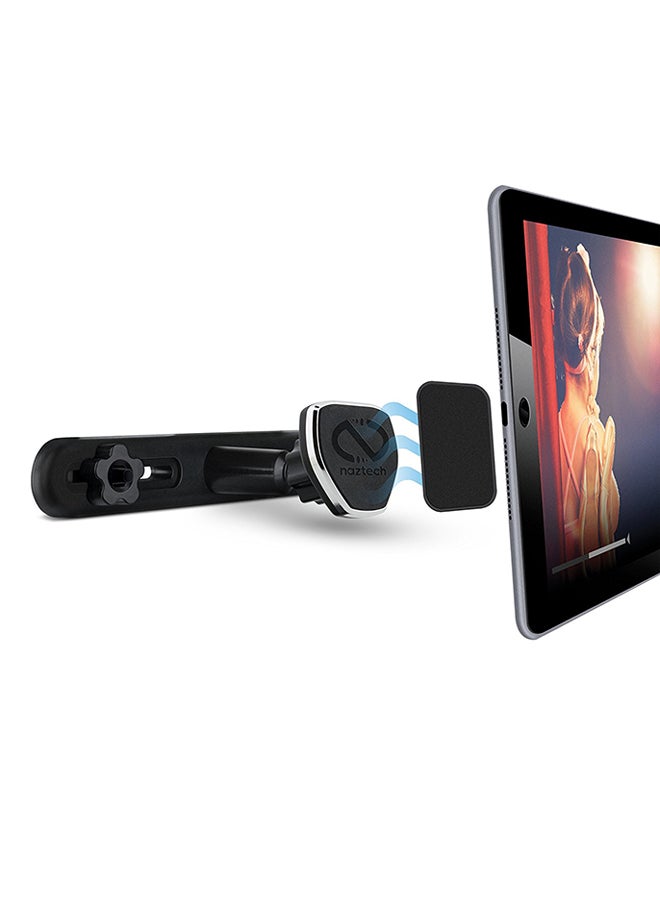 نازتيك دعامة تثبيت الأجهزة على مسند الرأس في السيارة بتوافق عالمي - من ماج بادي أسود