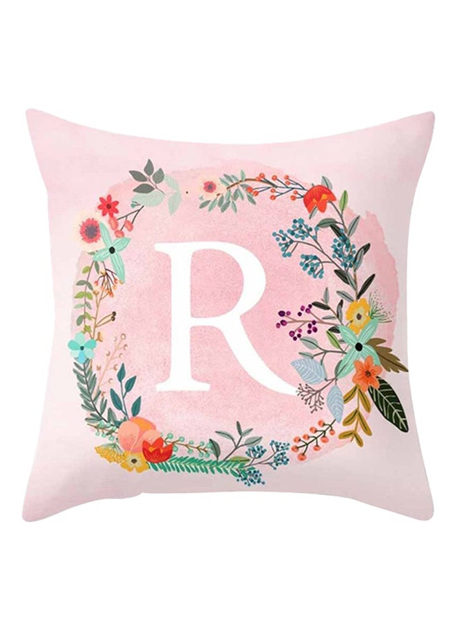 بلولانز غطاء وسادة مطبوع عليه حرف وردي 45x45Ø³Ù†ØªÙŠÙ…ØªØ±