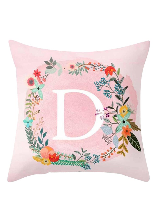 Bluelans Letter Pattern Throw Pillow Cover Pink 45x45centimeter 