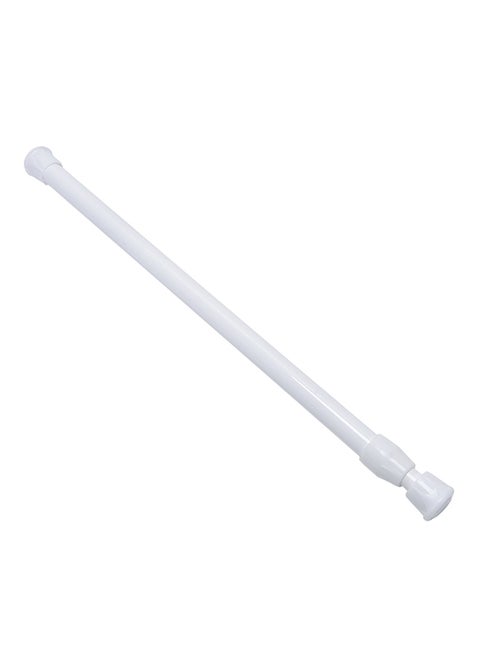 Extendable Telescopic Spring Curtain Rod White 70-120centimeter