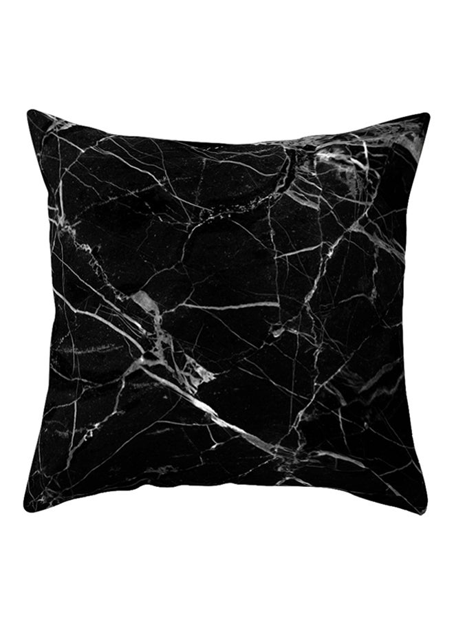 غطاء وسادة زينة بنمط أشكال هندسية أسود/ أبيض 45x45سم