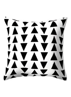 Bluelans Geometric Pattern Throw Pillow Cover Black/White 45x45centimeter 