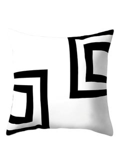 Bluelans Geometric Pattern Throw Pillow Cover Black/White 45x45centimeter 