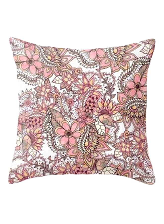 Bluelans Geometric Striped Flower Throw Pillow Cover Multicolour 45x45cm 