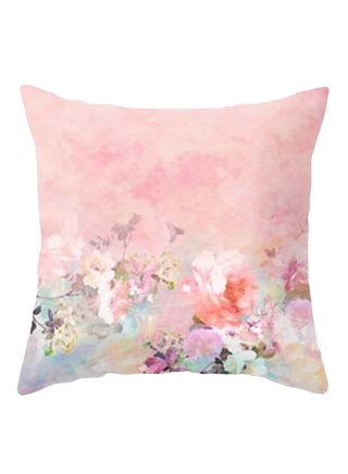 Geometric Striped Flower Pattern Throw Pillow Case Cushion Cover Pink/White 45 x 45cm - v1519558229/N13321236A_1
