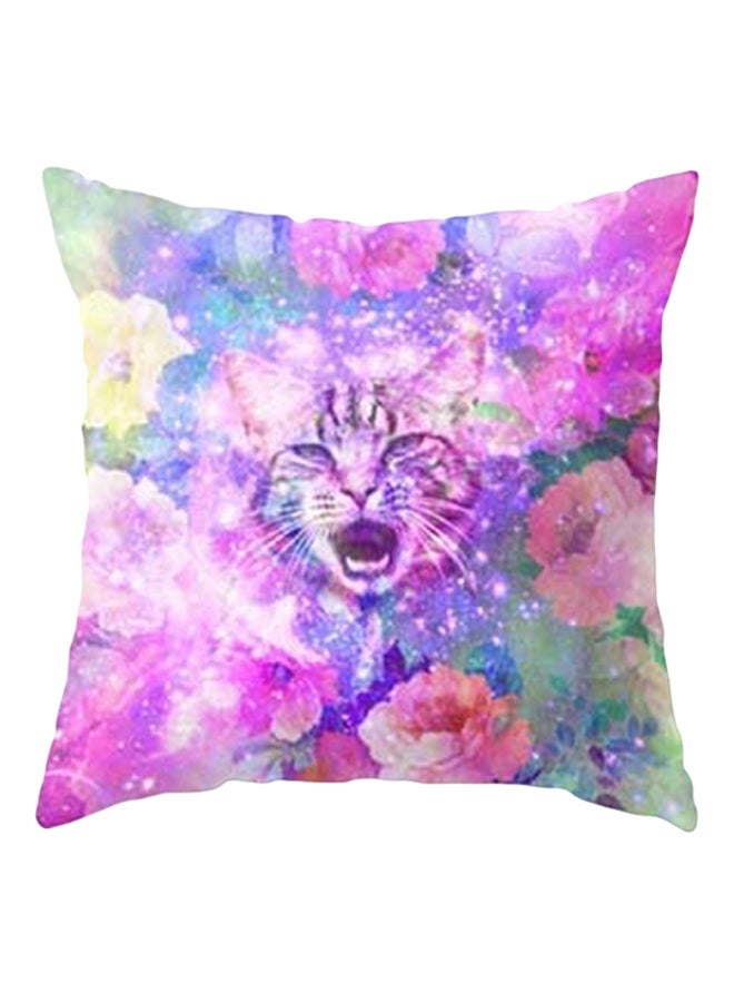 Bluelans Geometric Striped Flower Throw Pillow Cover Multicolour 45x45cm 