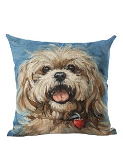 Bluelans Animal Oil Painting Style Throw Pillow Cover Blue/Brown 45x45cm 