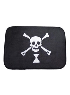 Bluelans Skull Floral Bone Non-Slip Doormat Black/White 40x60cm 
