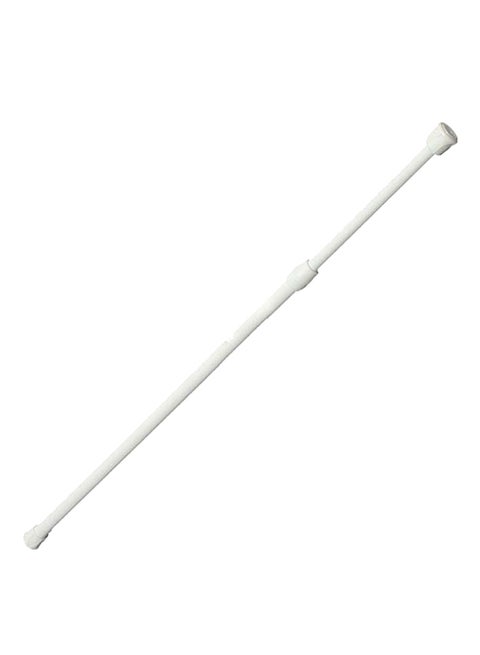 Extendable Window Shower Hanging Curtain Rod White 70-120centimeter