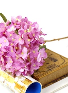 Bluelans Faux Artificial Hydrangea Leaves Flower Bouquet Purple 42cm 
