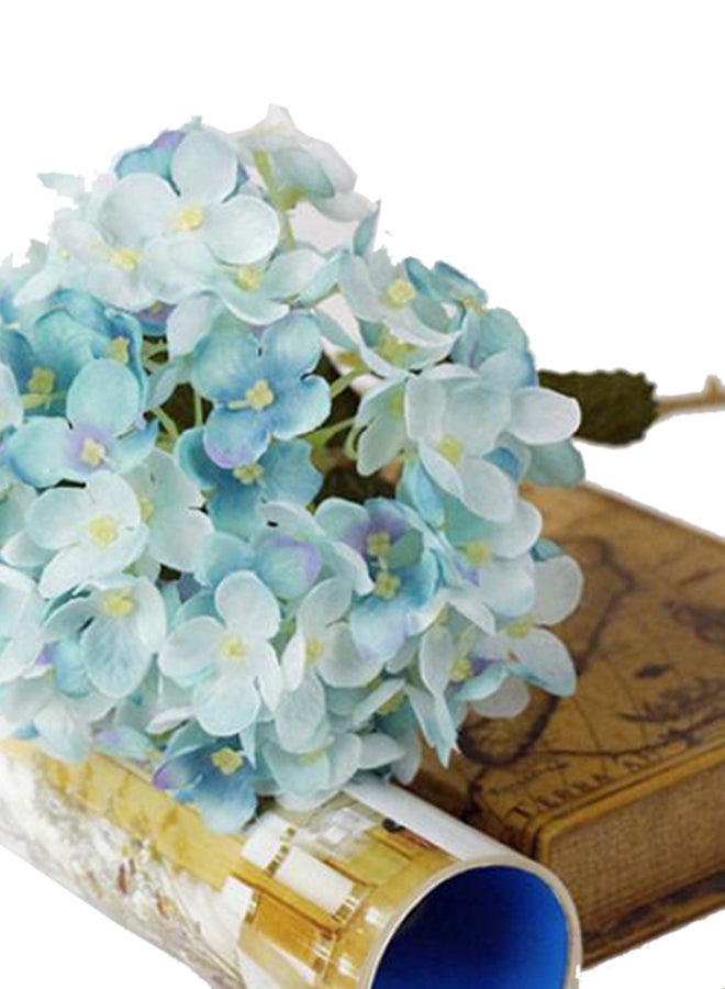 Bluelans Faux Artificial Hydrangea Leaves Flower Bouquet Blue 42centimeter 