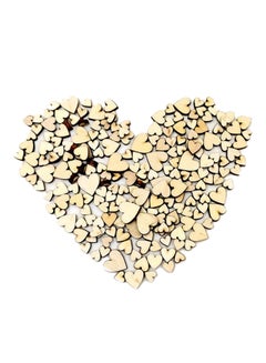 Bluelans 100-Piece Heart Shape Table Scatter Beige  - Image 1