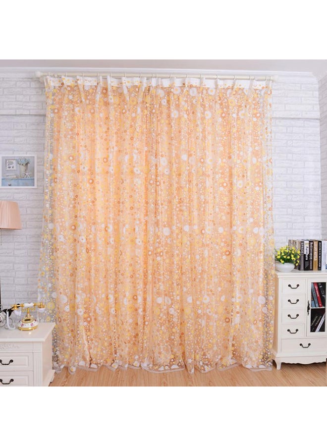 بلولانز ستارة لباب النافذة من نسيج الفوال مزينة بنقشة الزهور برتقالي 100x200Ø³Ù†ØªÙŠÙ…ØªØ±