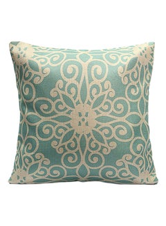 Bluelans Vintage Geometric Flower Throw Pillow Cover Green/Beige 45x45cm 