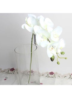 Bluelans Single Piece Artificial Butterfly Orchid Flower White/Green 80centimeter  - Image 1
