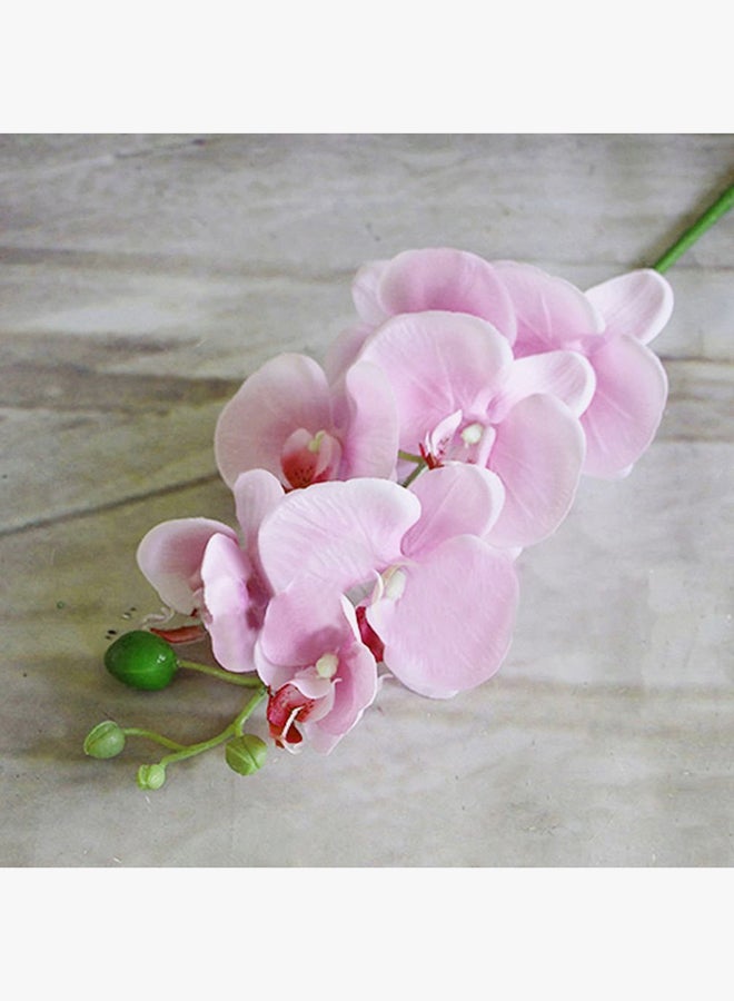 Bluelans Single Piece Artificial Butterfly Orchid Flower Purple/Green 80centimeter - Image 2