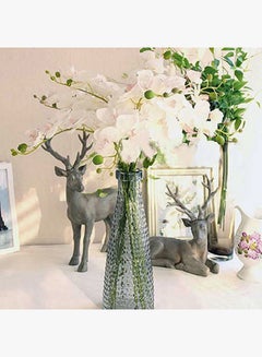 Bluelans Single Piece Artificial Butterfly Orchid Flower White/Green 80centimeter  - Image 3