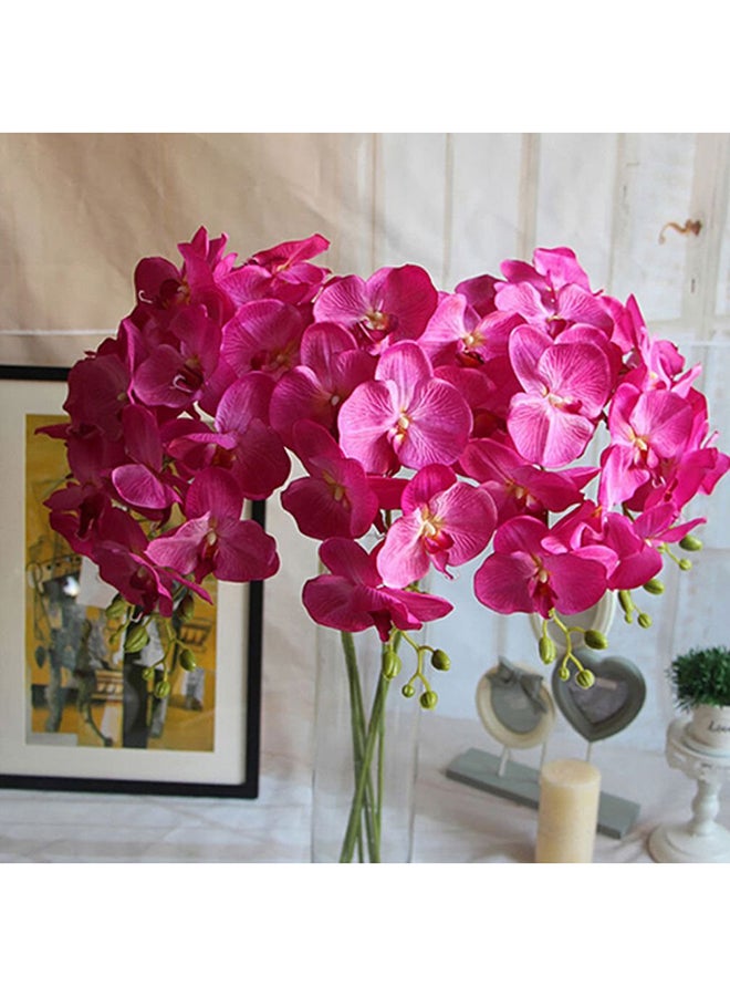 Bluelans Single Piece Artificial Butterfly Orchid Flower Pink/Green 80cm  - Image 1