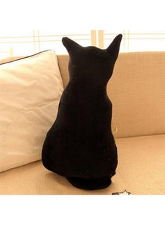 Bluelans Cute Cat Soft Plush Pillow Black 45cm 