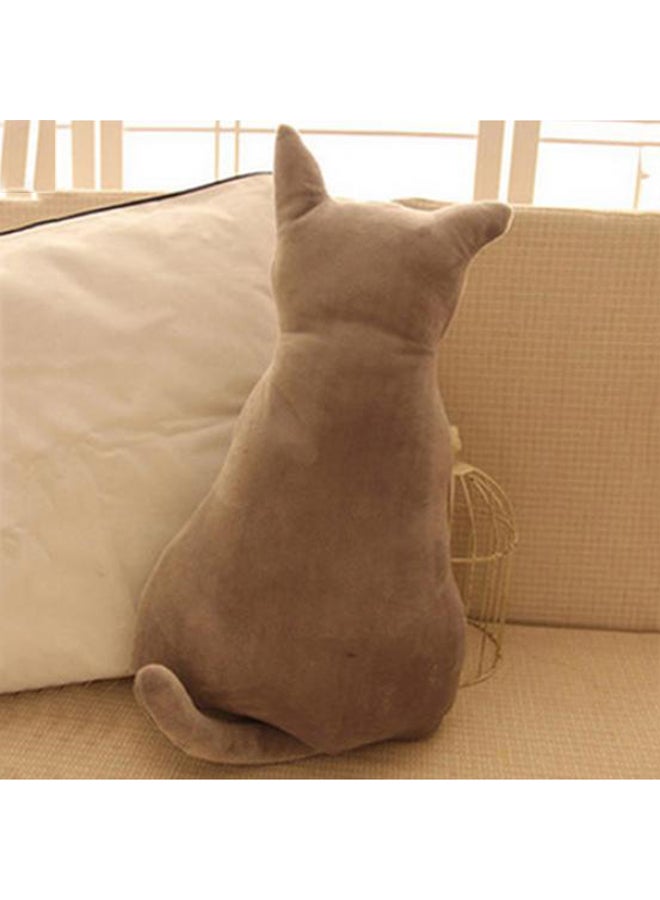 Bluelans Cute Cat Soft Plush Pillow Grey 45centimeter 
