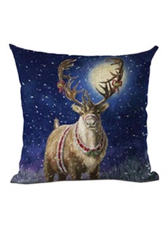 Bluelans Decorative Xmas Theme Throw Pillow Cover Multicolour 45x45cm 