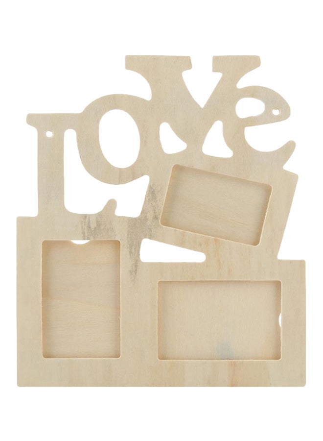 Bluelans 3-In-1 Hollow Love Family Picture Photo Frame Beige 45x45centimeter  - Image 1