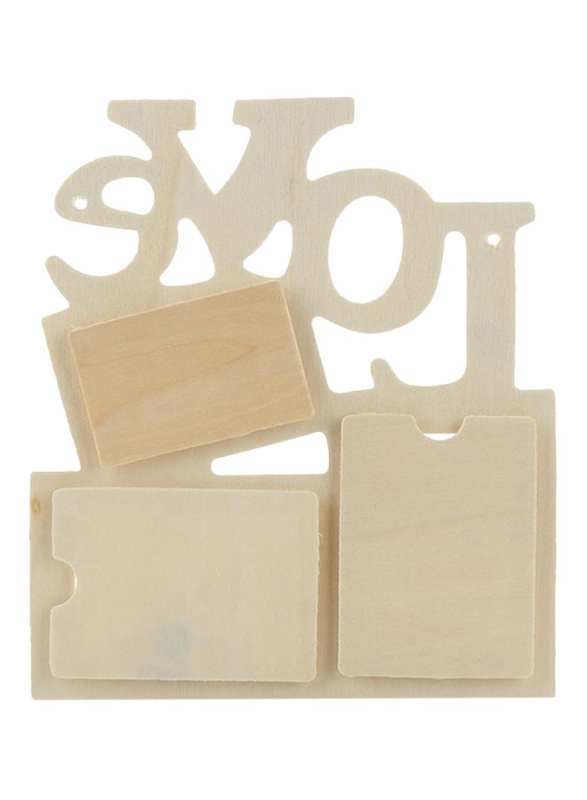 Bluelans 3-In-1 Hollow Love Family Picture Photo Frame Beige 45x45centimeter  - Image 2