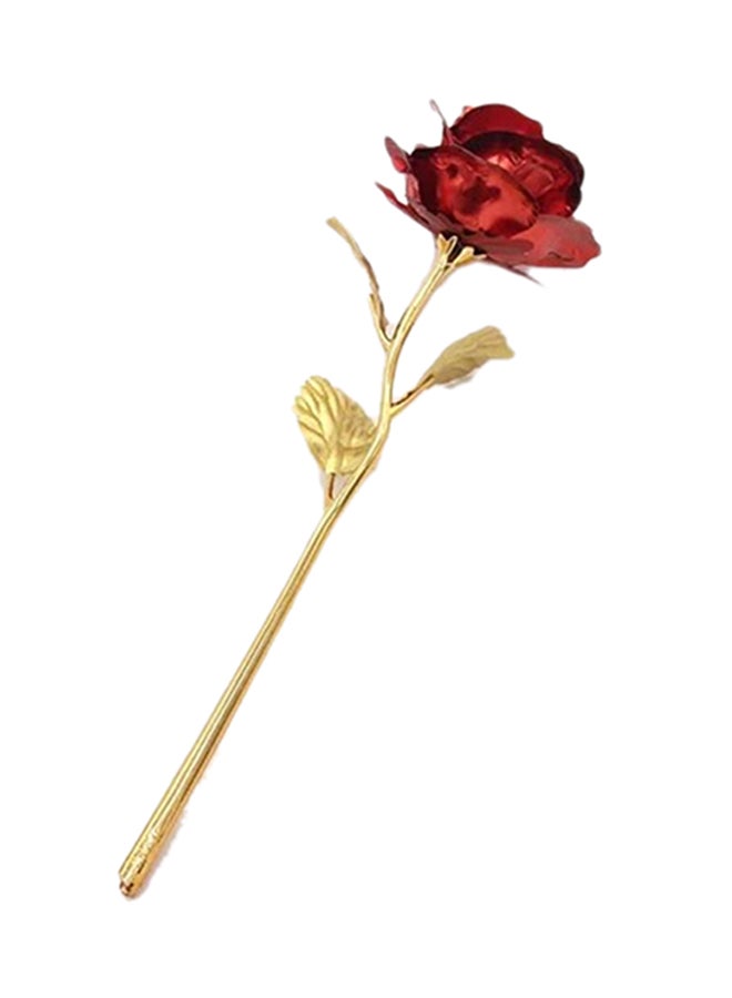 Single Piece Gold Plated Rose Flower For Birthday & Wedding Gift Red/Gold 25x8x5cm - v1519558727/N13322617A_1