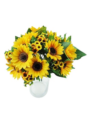 7 Heads Of Artificial Fake Sunflower Flower Yellow 27centimeter - v1519558774/N13322751A_1