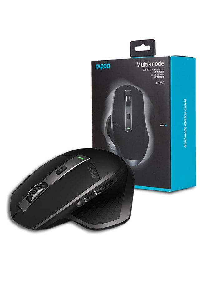 Rapoo - MT750 Bluetooth Multi Mode Mouse Black - Image 1