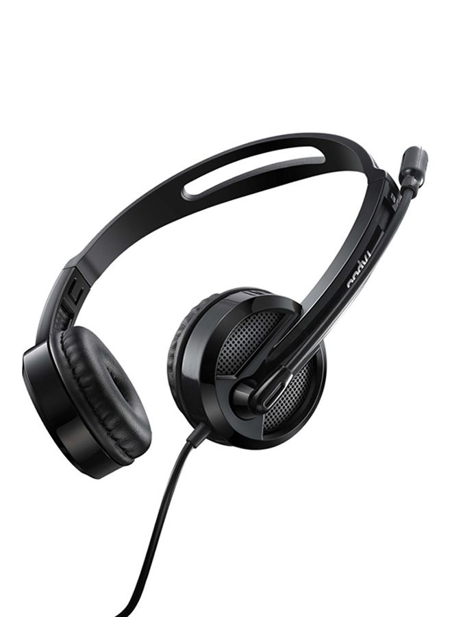 Rapoo On-Ear Stereo Headset With Mic Black - Image 1