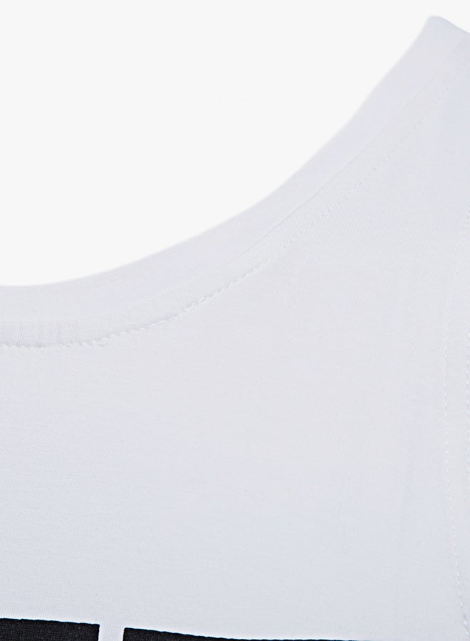 Active Letter Print Sleeveless Tank Top White  - Image 4