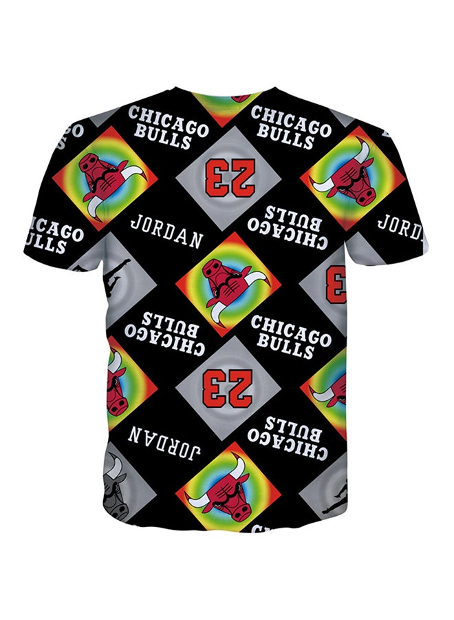 3D Print Short Sleeve T-Shirt Multicolour  - Image 2
