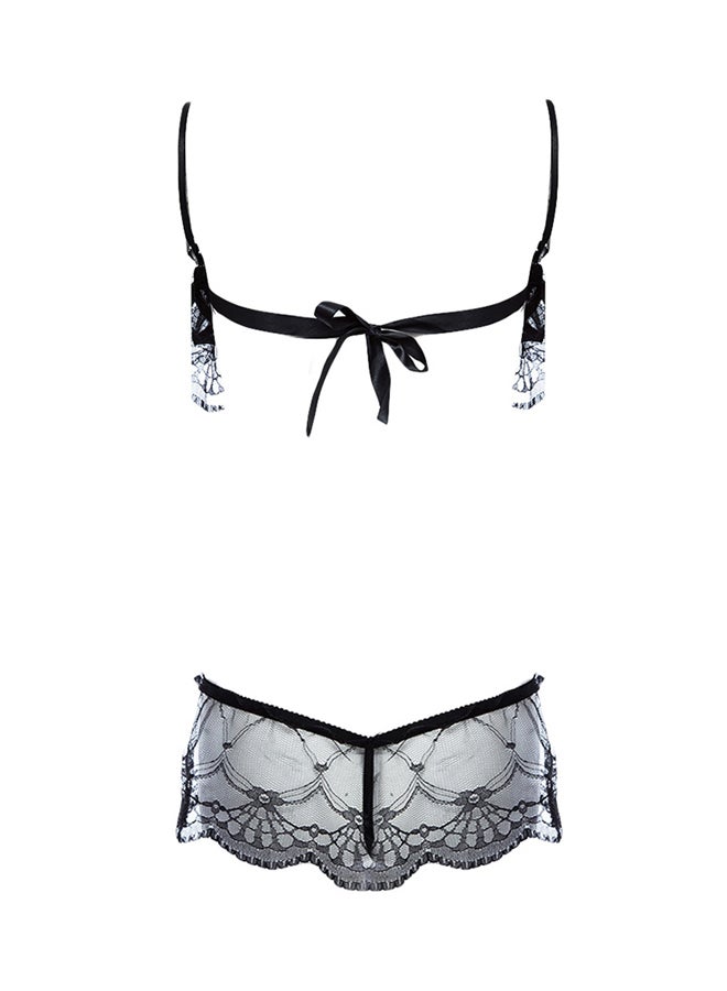 Lacework Straps Bikini Bottoms Black - Image 2