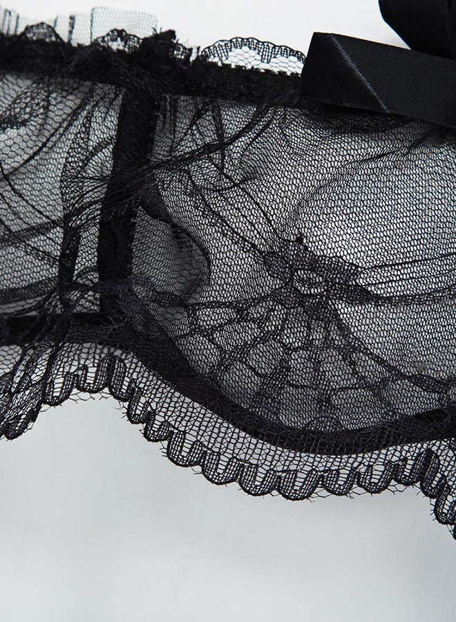 Lacework Straps Bikini Bottoms Black - Image 3