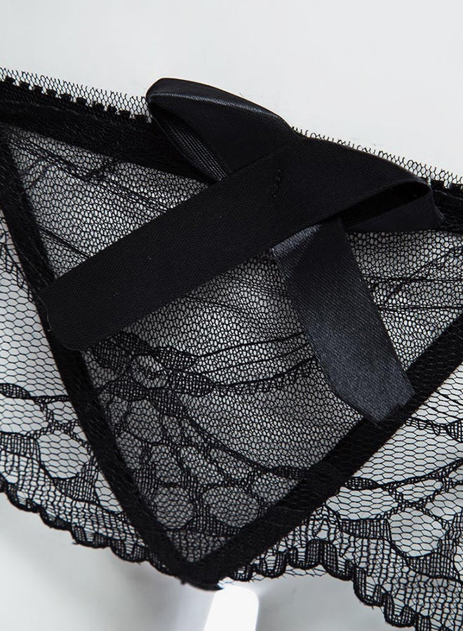 Lacework Straps Bikini Bottoms Black - Image 4