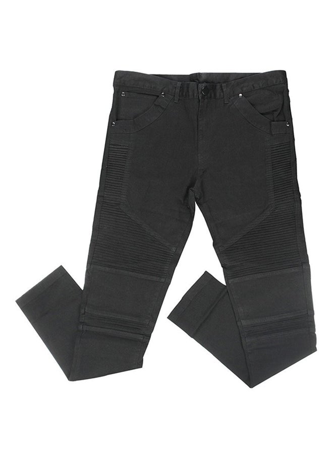 Generic - Straight Slim Fit Jeans Black - Image 1