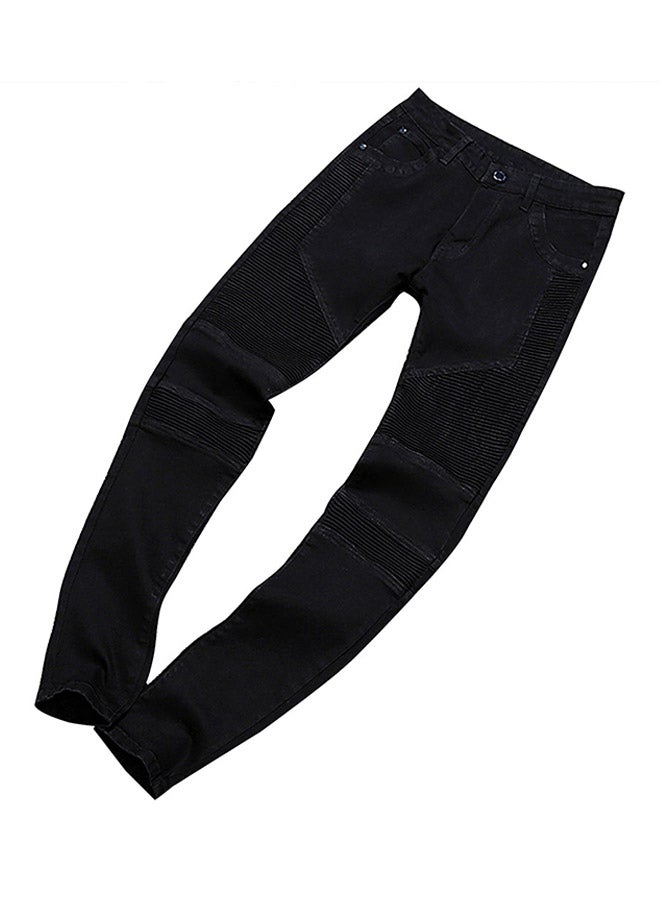 Generic - Straight Slim Fit Jeans Black - Image 1